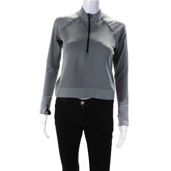 RARE Lululemon Cropped 1/2 Zip Long Sleeve Grey 6 NWOT - Picture 6 of 11